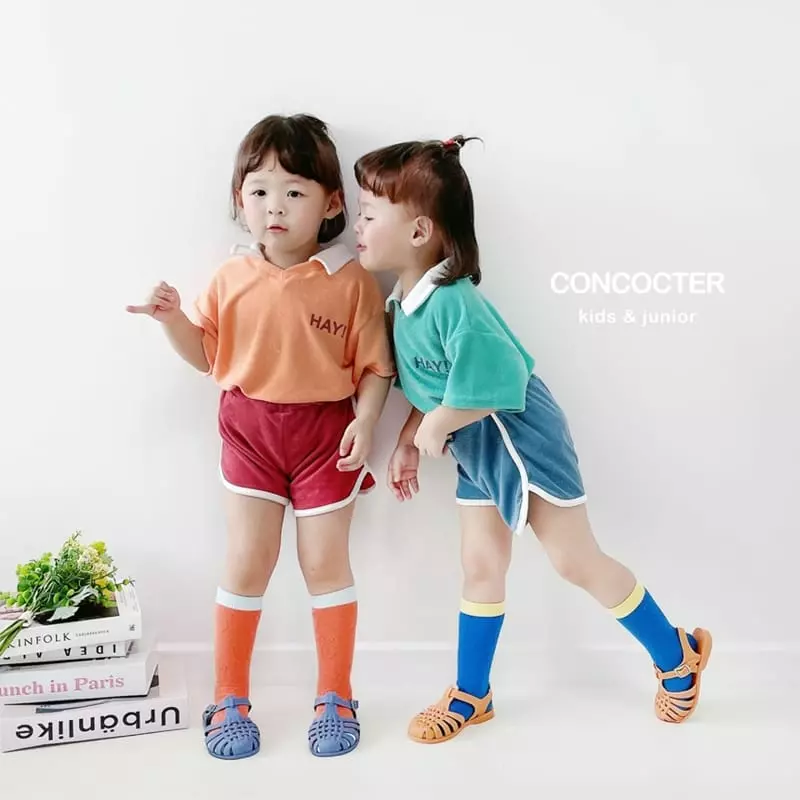 Concocter - Korean Children Fashion - #Kfashion4kids - Hey Tery Top Bottom Set - 8