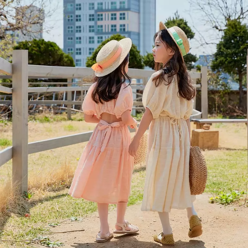 Concocter - Korean Children Fashion - #Kfashion4kids - Waist Slit One-piece - 2
