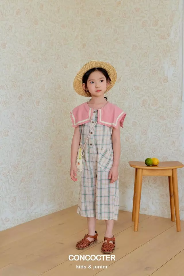 Concocter - Korean Children Fashion - #Kfashion4kids - Sailot Check Jumpsuit