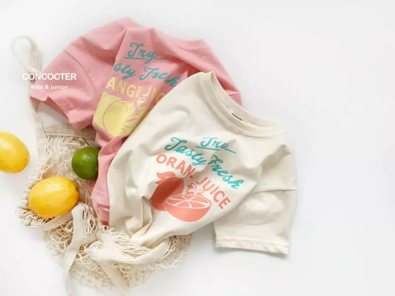 Concocter - Korean Children Fashion - #childofig - Orange Juice Tee - 5