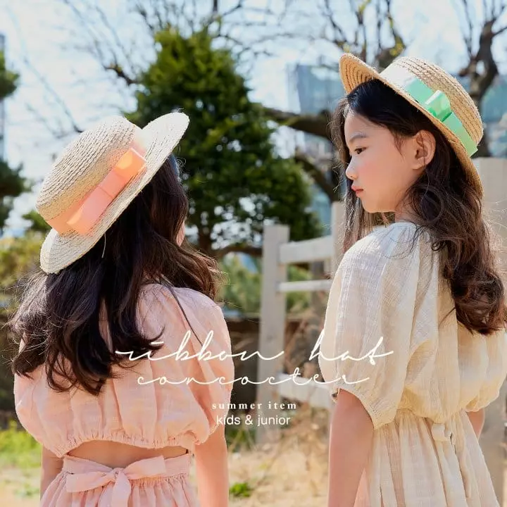 Concocter - Korean Children Fashion - #childrensboutique - Ribbon Raphia Hat - 6
