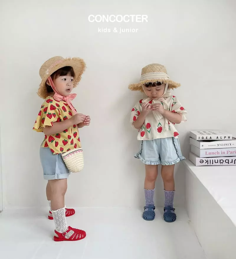 Concocter - Korean Children Fashion - #childrensboutique - Frill Denim Shorts - 4