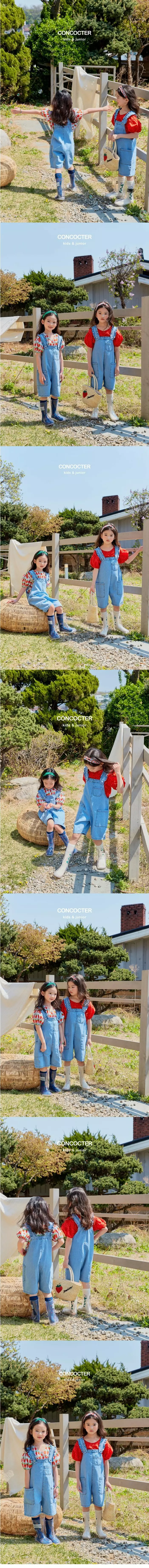 Concocter - Korean Children Fashion - #designkidswear - Frill Denim Overall - 3