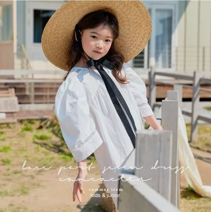 Concocter - Korean Children Fashion - #designkidswear - Lace Point Linen One-piece