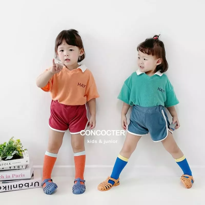 Concocter - Korean Children Fashion - #discoveringself - Hey Tery Top Bottom Set - 3