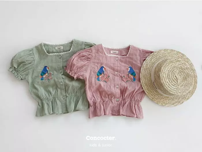 Concocter - Korean Children Fashion - #fashionkids - Parrot Blouse