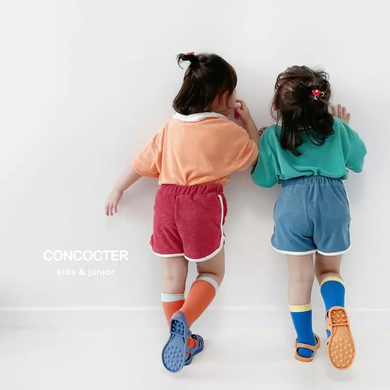Concocter - Korean Children Fashion - #kidsshorts - Hey Tery Top Bottom Set - 5