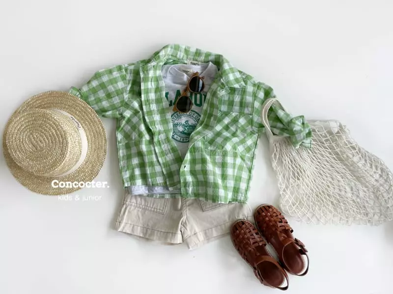 Concocter - Korean Children Fashion - #kidsshorts - Check Check Shirt - 3