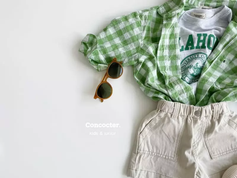 Concocter - Korean Children Fashion - #kidsshorts - Check Check Shirt - 4