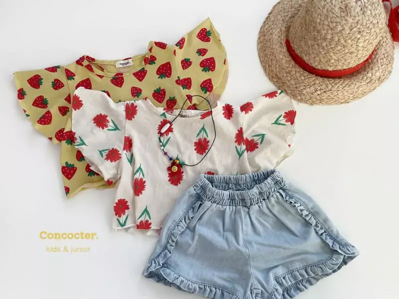 Concocter - Korean Children Fashion - #kidzfashiontrend - Frill Denim Shorts - 9