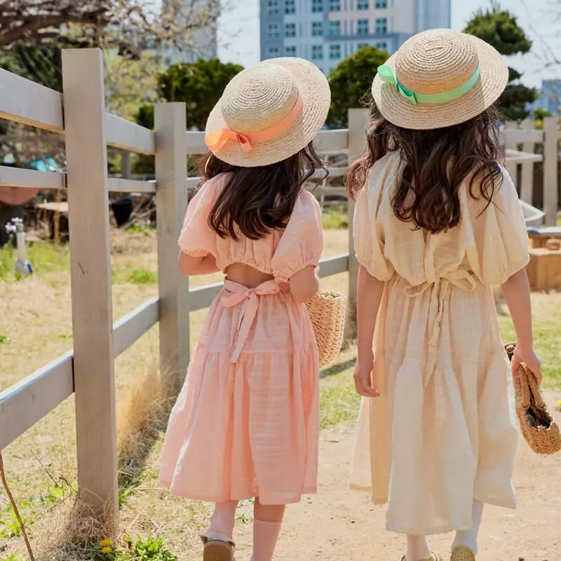 Concocter - Korean Children Fashion - #kidzfashiontrend - Waist Slit One-piece