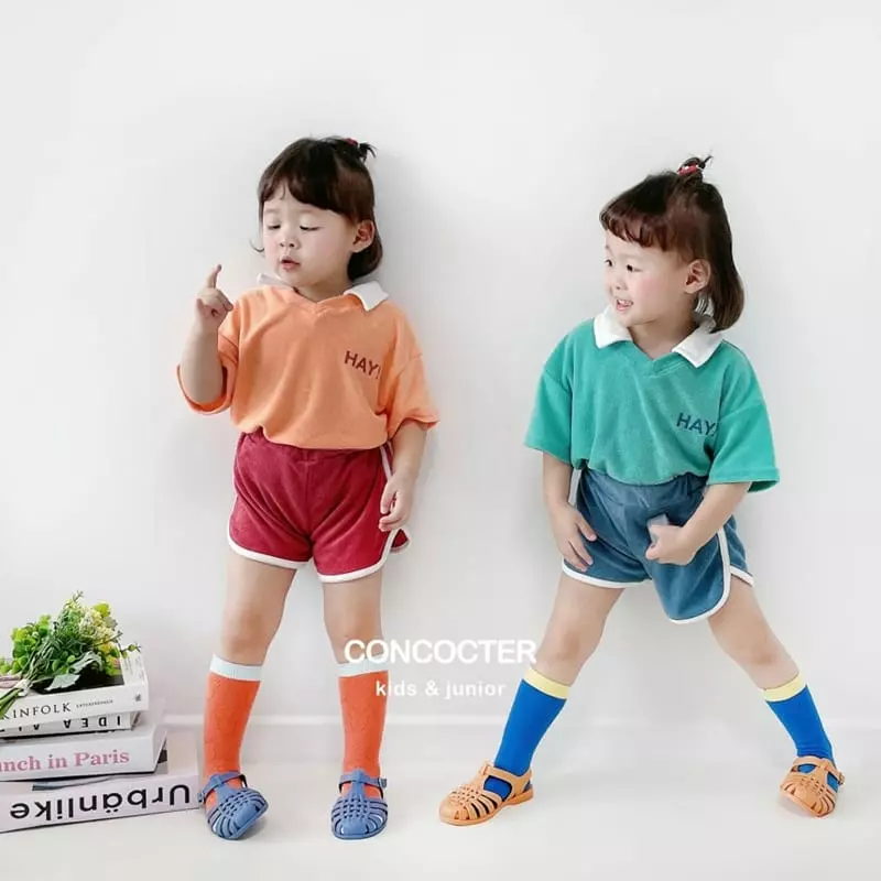 Concocter - Korean Children Fashion - #littlefashionista - Hey Tery Top Bottom Set - 9