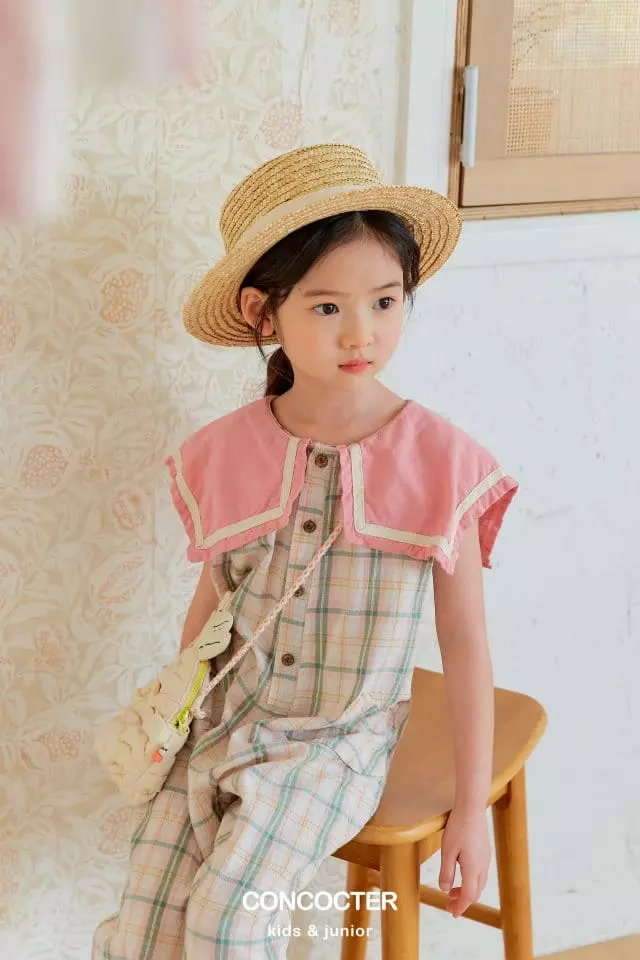 Concocter - Korean Children Fashion - #magicofchildhood - Sailot Check Jumpsuit - 3