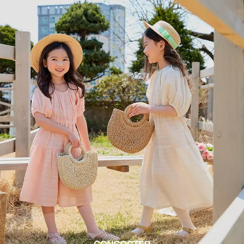 Concocter - Korean Children Fashion - #minifashionista - Waist Slit One-piece - 5