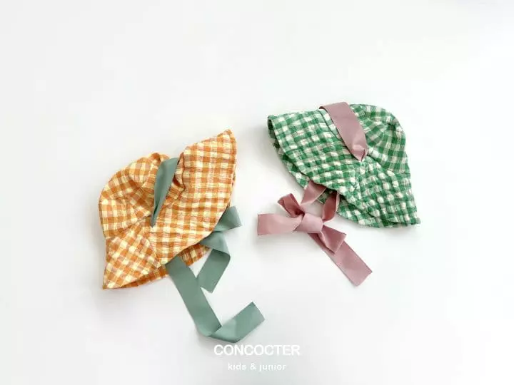 Concocter - Korean Children Fashion - #minifashionista - Ribbon Check Bucket Hat