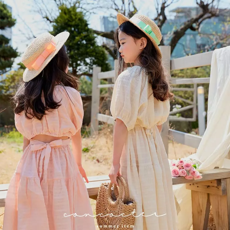 Concocter - Korean Children Fashion - #prettylittlegirls - Waist Slit One-piece - 6