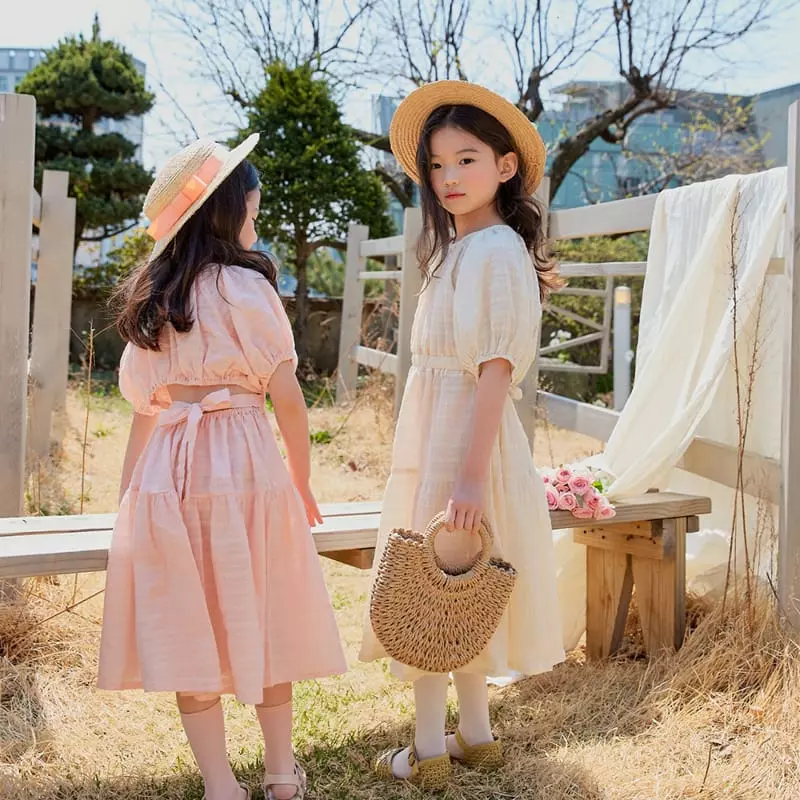 Concocter - Korean Children Fashion - #todddlerfashion - Waist Slit One-piece - 7