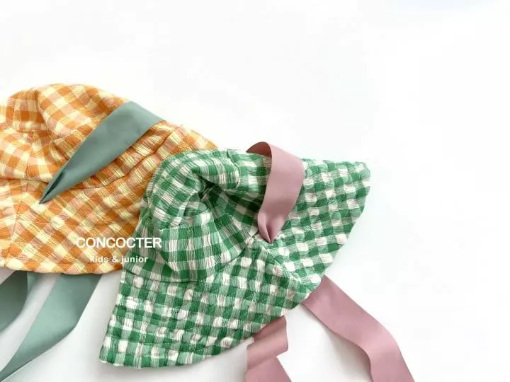 Concocter - Korean Children Fashion - #todddlerfashion - Ribbon Check Bucket Hat - 3