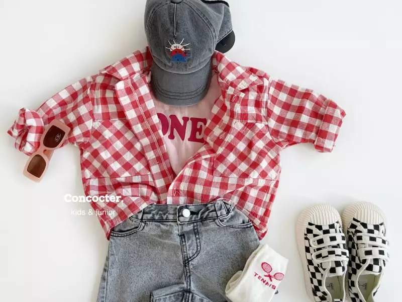 Concocter - Korean Children Fashion - #toddlerclothing - Check Check Shirt - 12