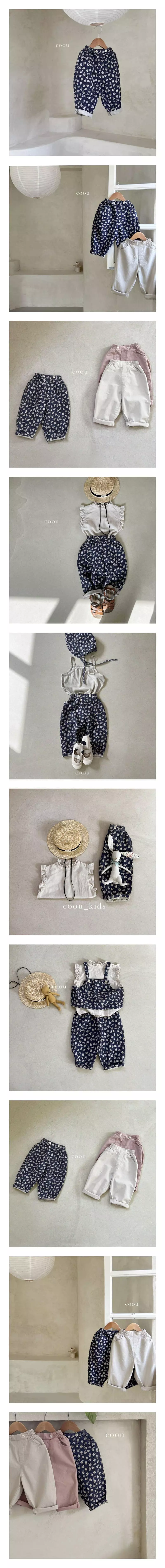 Coou - Korean Children Fashion - #Kfashion4kids - Hush Flower Pants