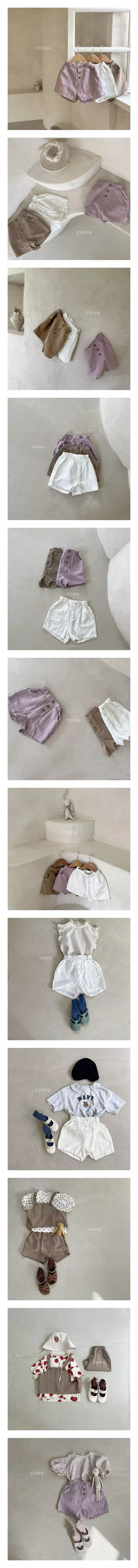Coou - Korean Children Fashion - #discoveringself - Three Button Shorts