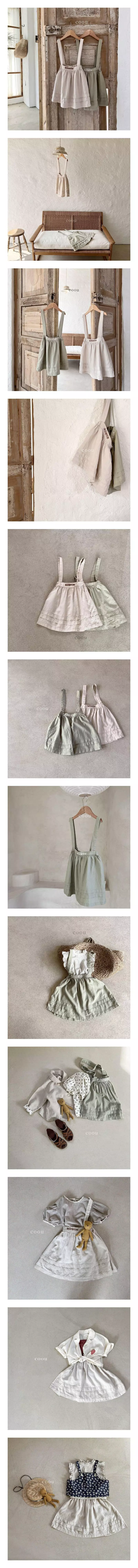 Coou - Korean Children Fashion - #kidsstore - Coco Dungarees Skirt