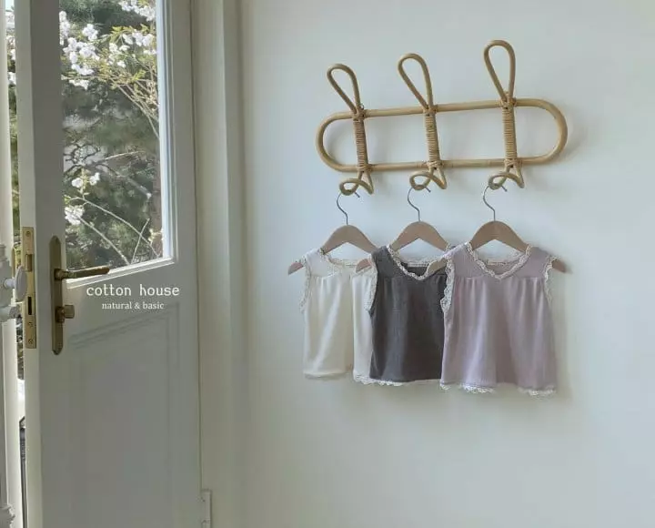 Cotton House - Korean Children Fashion - #Kfashion4kids - Eyelet Lace Sleeveless