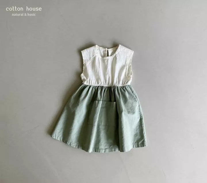 Cotton House - Korean Children Fashion - #stylishchildhood - Linen Pocket One-piece - 4