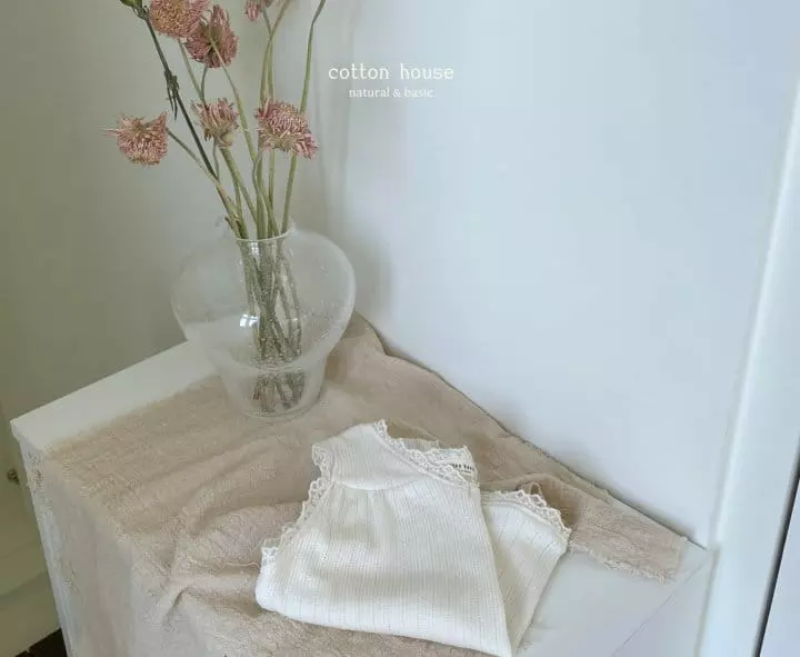 Cotton House - Korean Children Fashion - #childofig - Eyelet Lace Sleeveless - 6