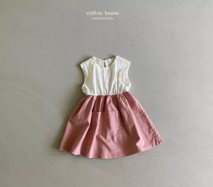 Cotton House - Korean Children Fashion - #childrensboutique - Linen Pocket One-piece - 5