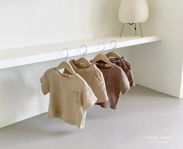 Cotton House - Korean Children Fashion - #childrensboutique - Yoru Pocket Top Bottom Set