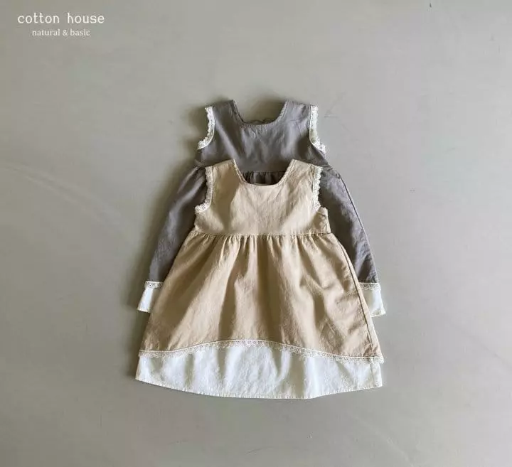 Cotton House - Korean Children Fashion - #designkidswear - Deeple Linen One-piece - 7