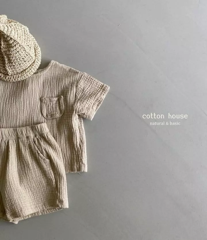 Cotton House - Korean Children Fashion - #designkidswear - Yoru Pocket Top Bottom Set - 2