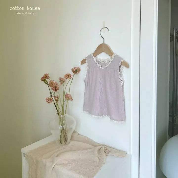 Cotton House - Korean Children Fashion - #designkidswear - Eyelet Lace Sleeveless - 9