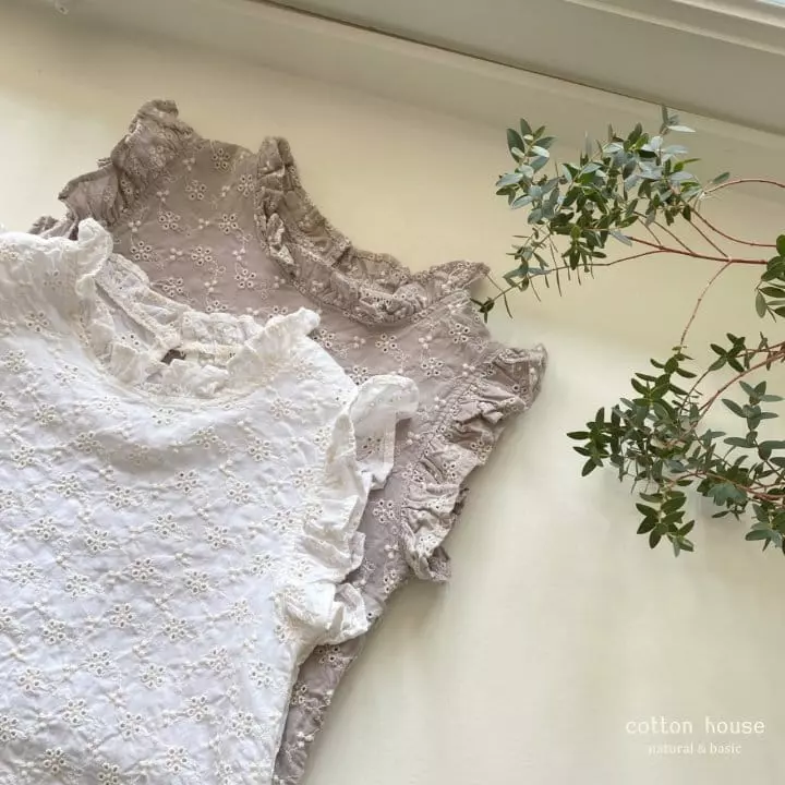 Cotton House - Korean Children Fashion - #discoveringself - Shirring Sleeveless Blouse