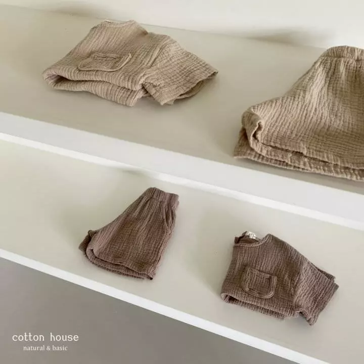 Cotton House - Korean Children Fashion - #discoveringself - Yoru Pocket Top Bottom Set - 4