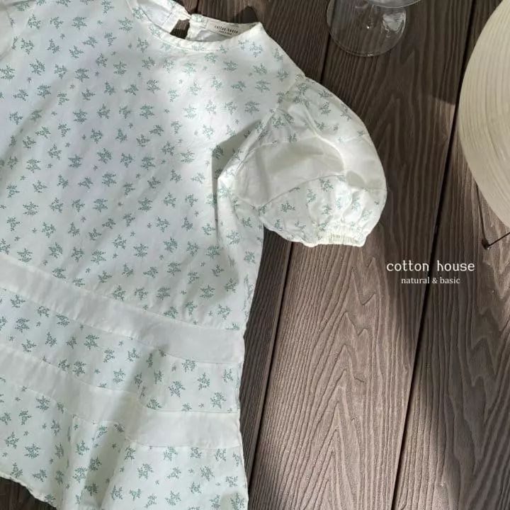 Cotton House - Korean Children Fashion - #fashionkids - Flower Color One-piece - 8