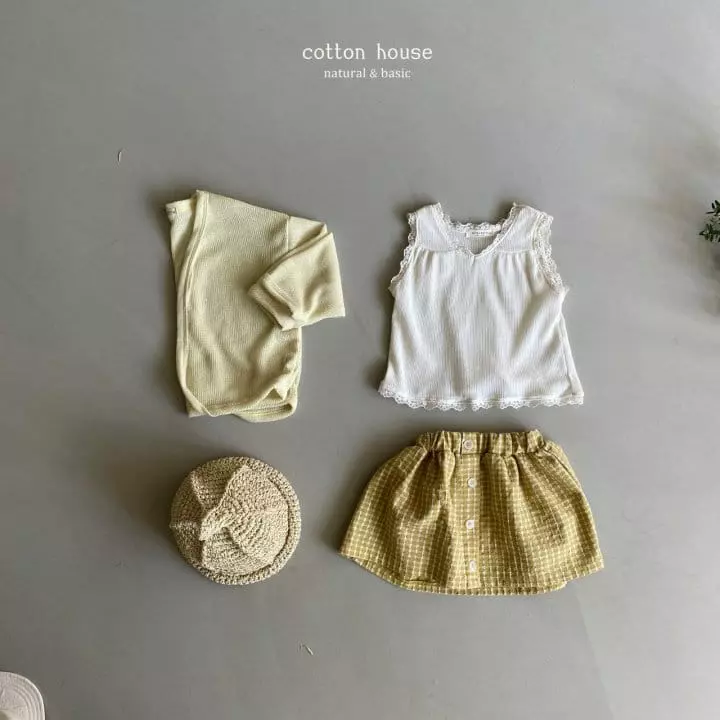 Cotton House - Korean Children Fashion - #kidsshorts - Eyelet Lace Sleeveless - 12