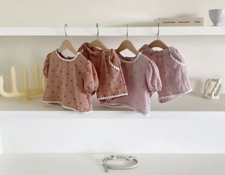 Cotton House - Korean Children Fashion - #kidsshorts - Marcaroon Top Bottom Set