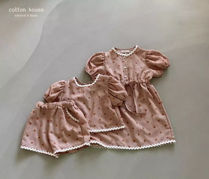 Cotton House - Korean Children Fashion - #kidzfashiontrend - Marcaroon Top Bottom Set - 3