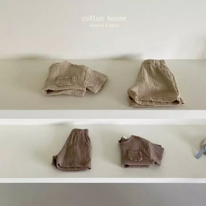 Cotton House - Korean Children Fashion - #littlefashionista - Yoru Pocket Top Bottom Set - 9