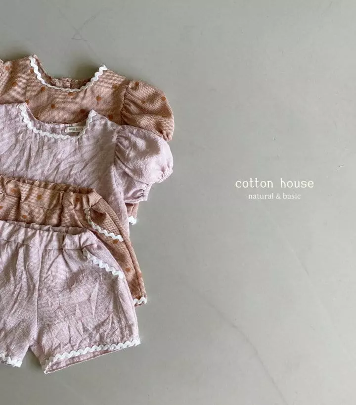 Cotton House - Korean Children Fashion - #littlefashionista - Marcaroon Top Bottom Set - 5