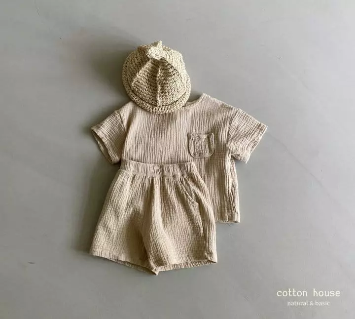 Cotton House - Korean Children Fashion - #magicofchildhood - Yoru Pocket Top Bottom Set - 10