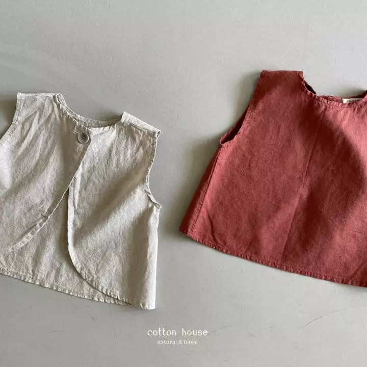 Cotton House - Korean Children Fashion - #magicofchildhood - Tulip Linen Sleeveless