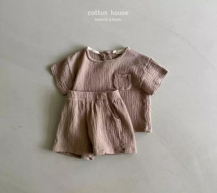Cotton House - Korean Children Fashion - #minifashionista - Yoru Pocket Top Bottom Set - 11
