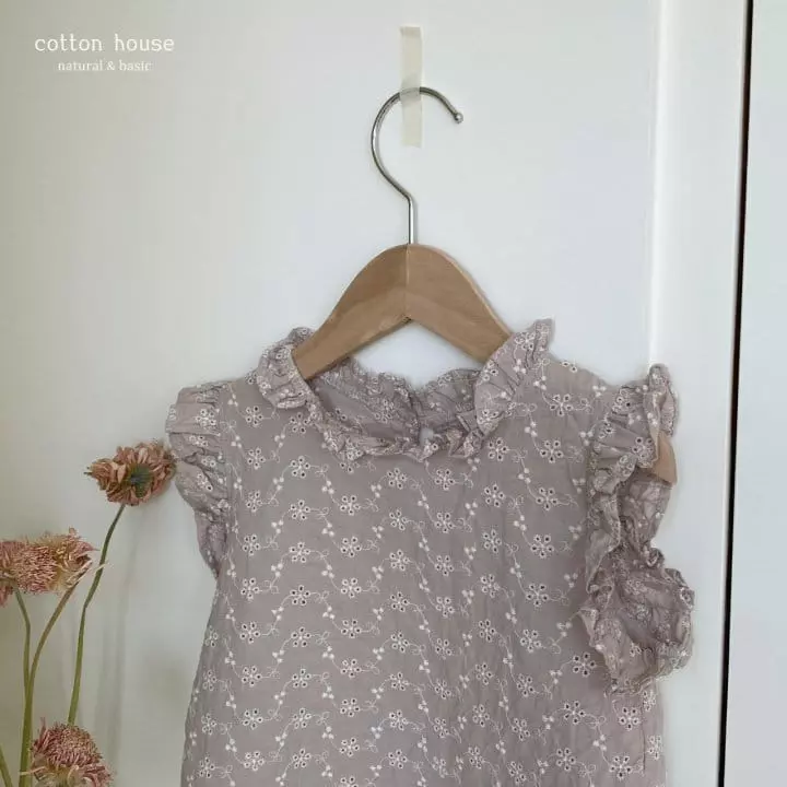 Cotton House - Korean Children Fashion - #minifashionista - Shirring Sleeveless Blouse - 9