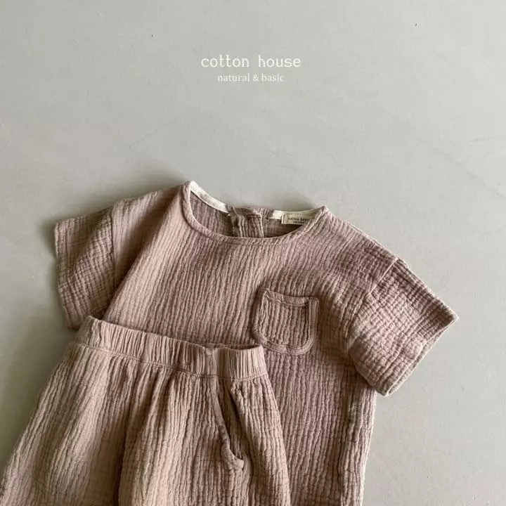 Cotton House - Korean Children Fashion - #prettylittlegirls - Yoru Pocket Top Bottom Set - 12