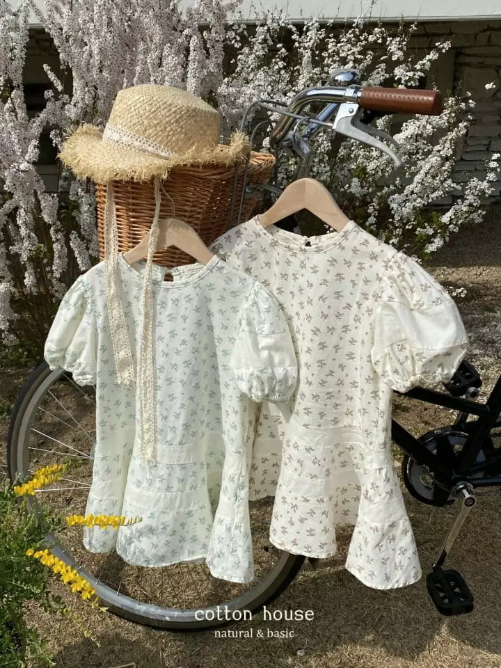 Cotton House - Korean Children Fashion - #prettylittlegirls - Flower Color One-piece - 2