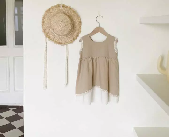 Cotton House - Korean Children Fashion - #toddlerclothing - Deeple Linen One-piece - 4