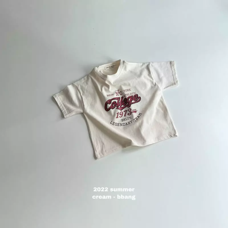 Cream Bbang - Korean Children Fashion - #childofig - College Tee - 8